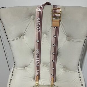 Louis Vuitton Stylish Pink Designer Strap could be used as a belt or a bag strap